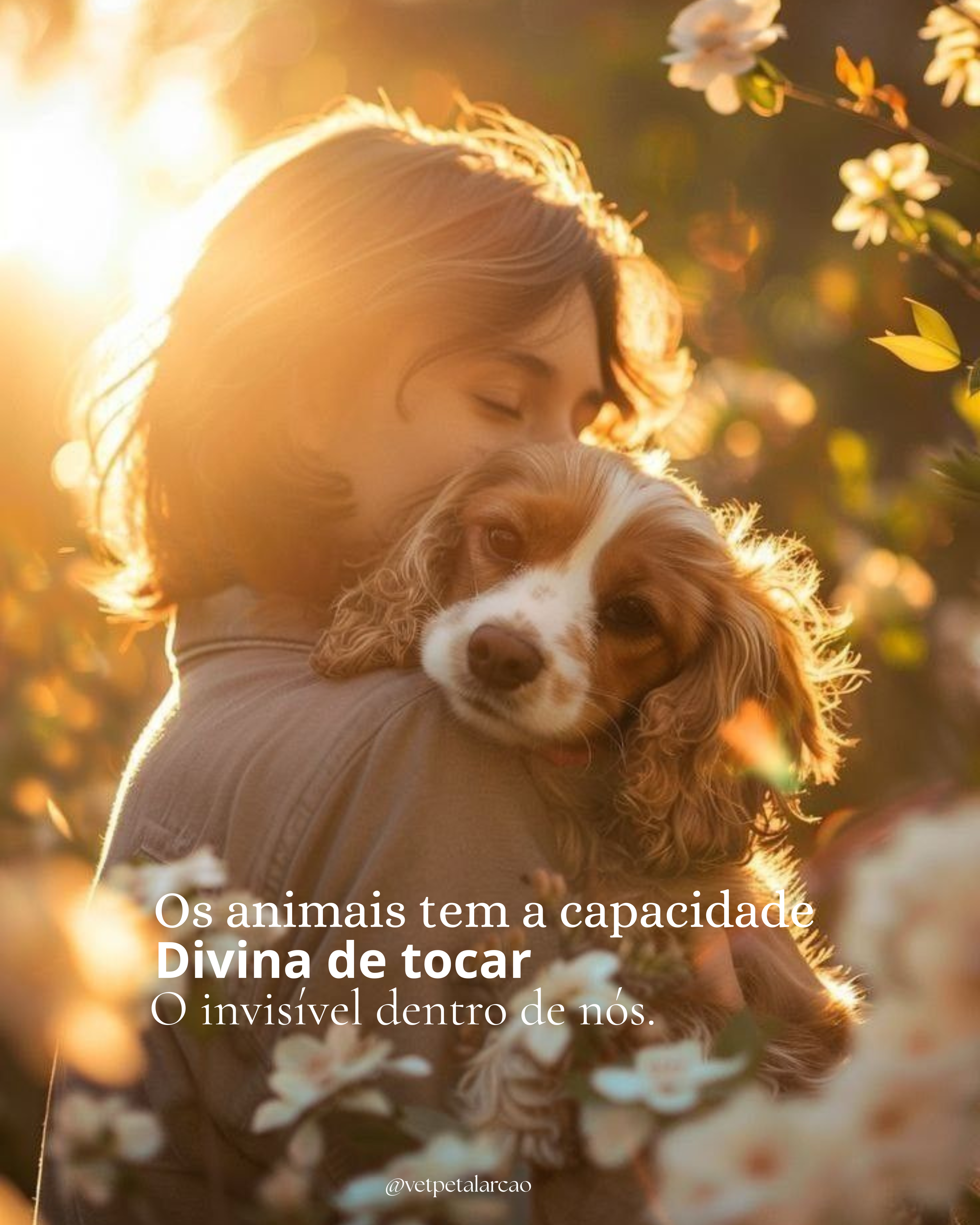 Tutor com pet em momento de carinho